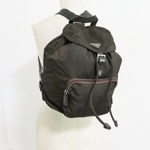 Prada Dark Brown Nylon Backpack